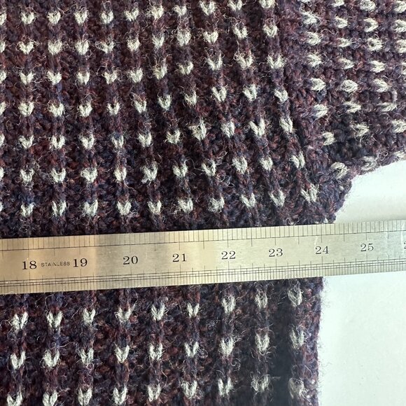 Vintage 90s Woolrich Wool Crewneck Sweater Birdseye Purple Men’s XL Grandpacore - Picture 6 of 9